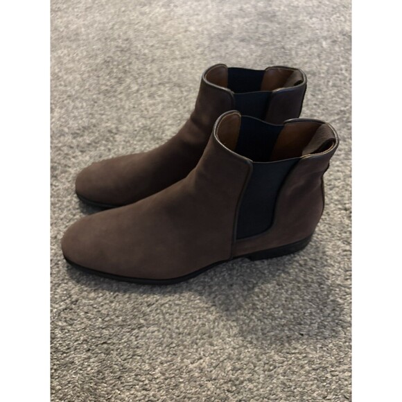 AQUATALIA Adrian Men’s Chelsea Boots Brown Suede Leather 11 US MADE IN ITALY - Picture 3 of 9